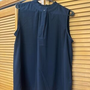 Calvin Klein Midnight Blue Sleeveless Blouse